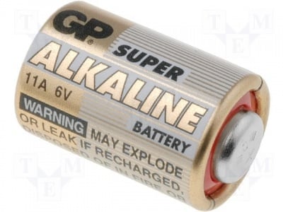 Батерия GP MN11 6V BAT-11A/MN11-GP Батерия: алкална; A11; 6V; O10x16mm; 38mAh; Iном:0,5mA; Ifsm:15mA